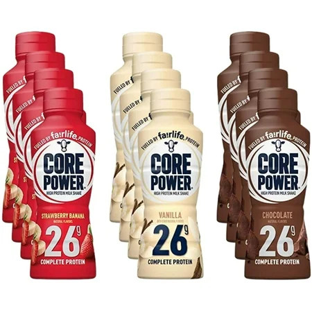 Fairlife Core Power 26g Protein Milk Shakes Variety Pack, Ready To Drink for Workout Recovery, 14 Fl Oz - (12 - Pack) | Walmart (US)
