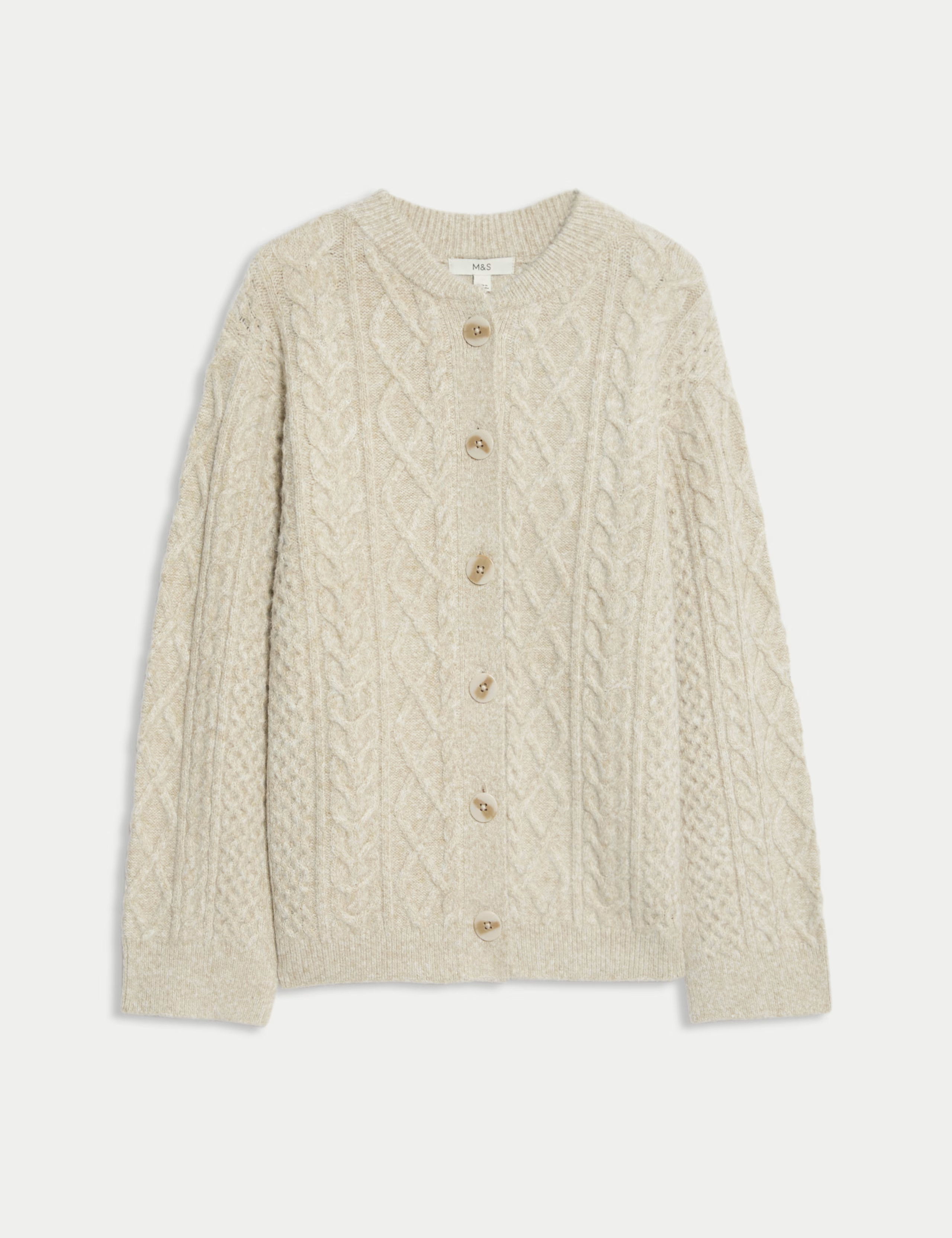 Cable Knit Button Front Cardigan | Marks & Spencer (UK)
