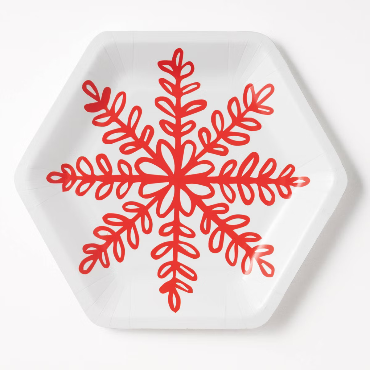 10ct 7" Christmas Snowflake Hex Shaped Snack Plates - Spritz™ | Target