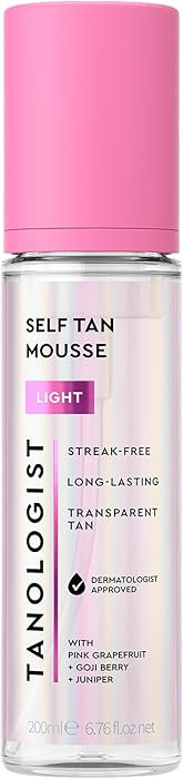 Tanologist Self Tan Mousse- Light, Fast-Developing, Transfer-Proof Clear Self Tanner for Face & B... | Amazon (US)