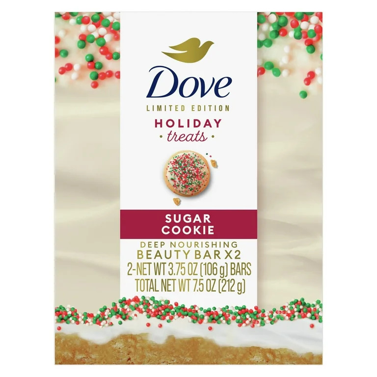Dove Sugar Cookie Beauty Bar Soap for Deep Nourishment Limited Edition Holiday Treats 7.5 oz, 2 C... | Walmart (US)