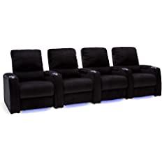 Seatcraft Aspen Home Theater Seating - Bella Fabric - Power Recline - in-Arm Storage - USB Chargi... | Amazon (US)
