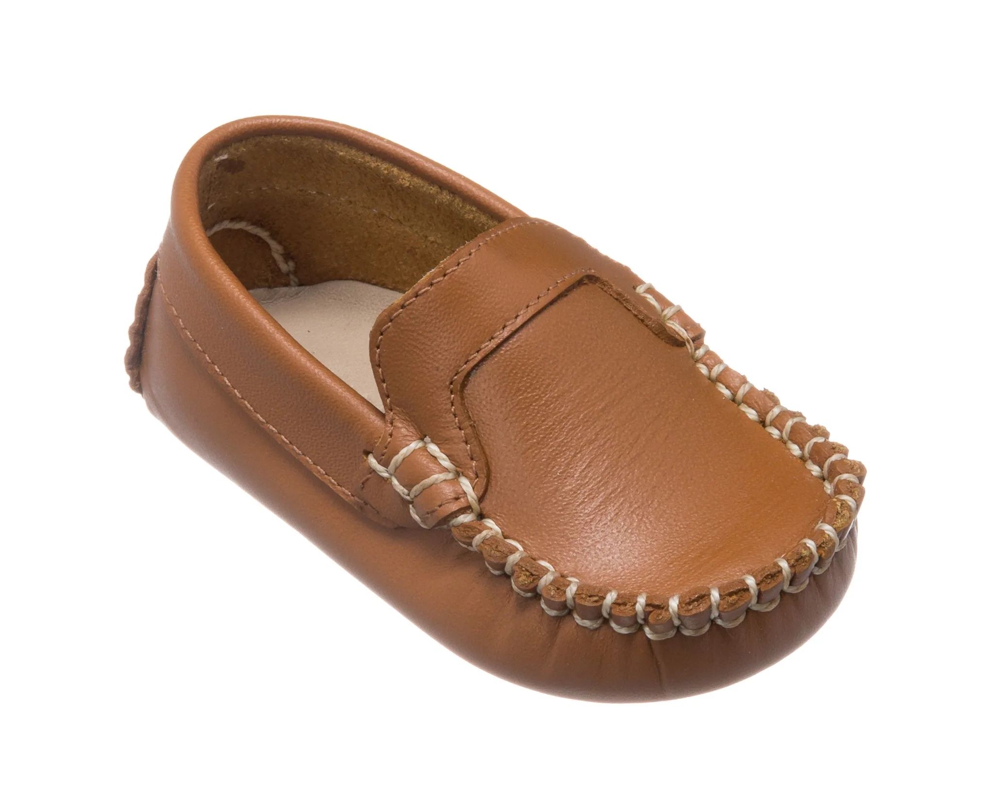 Elephantito Baby Moccasin - Natural Leather | The Beaufort Bonnet Company
