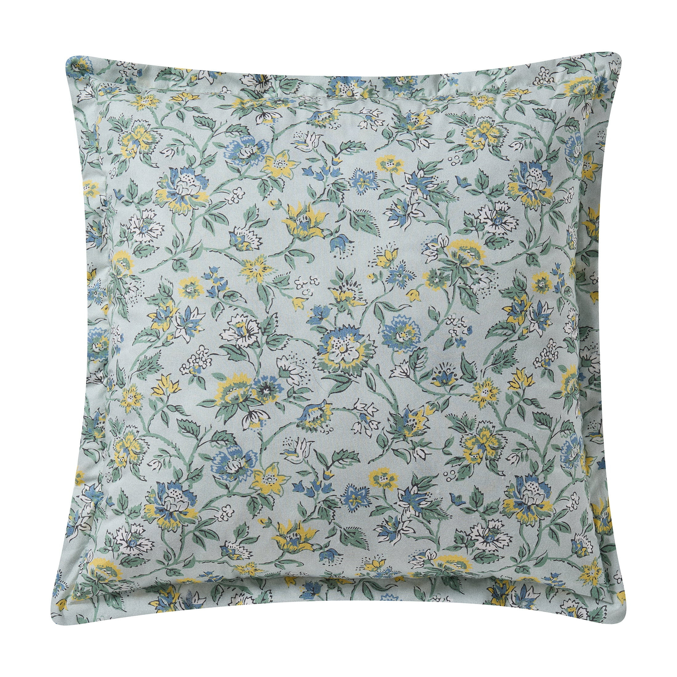 Home Decor Collection 20" x 20" Green Vintage Botanical Floral Cotton Decorative Pillow | Walmart (US)