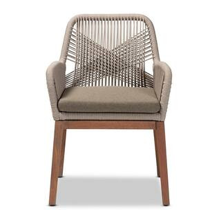 bali & pari Jennifer Grey and Walnut Brown Arm Chair 212-12807-HD - The Home Depot | The Home Depot