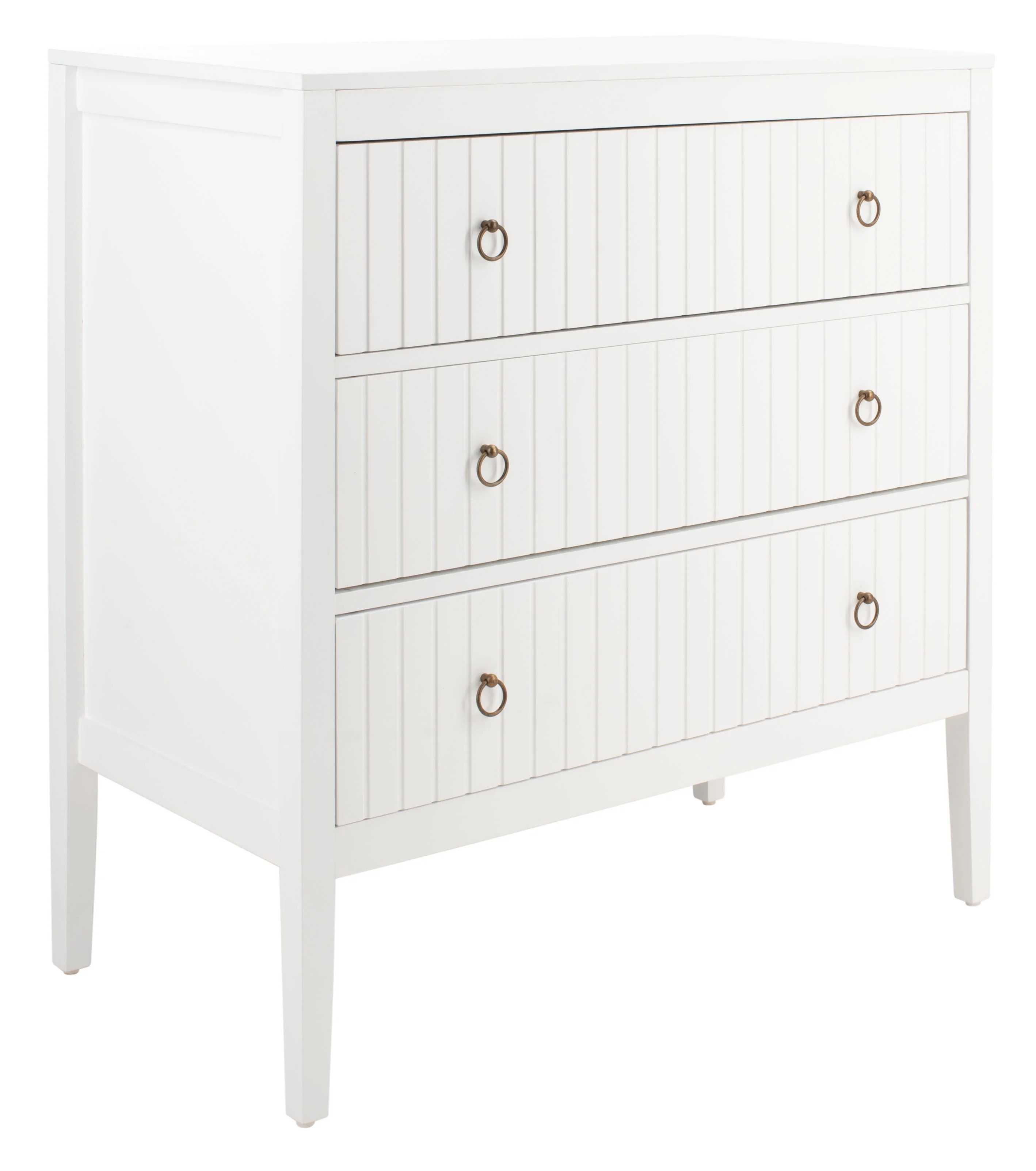 SAFAVIEH Tegan Contemporary Style 3 Drawer Chest, White (34.5 in. W x 18 in. D x 36 in. H) - Walm... | Walmart (US)