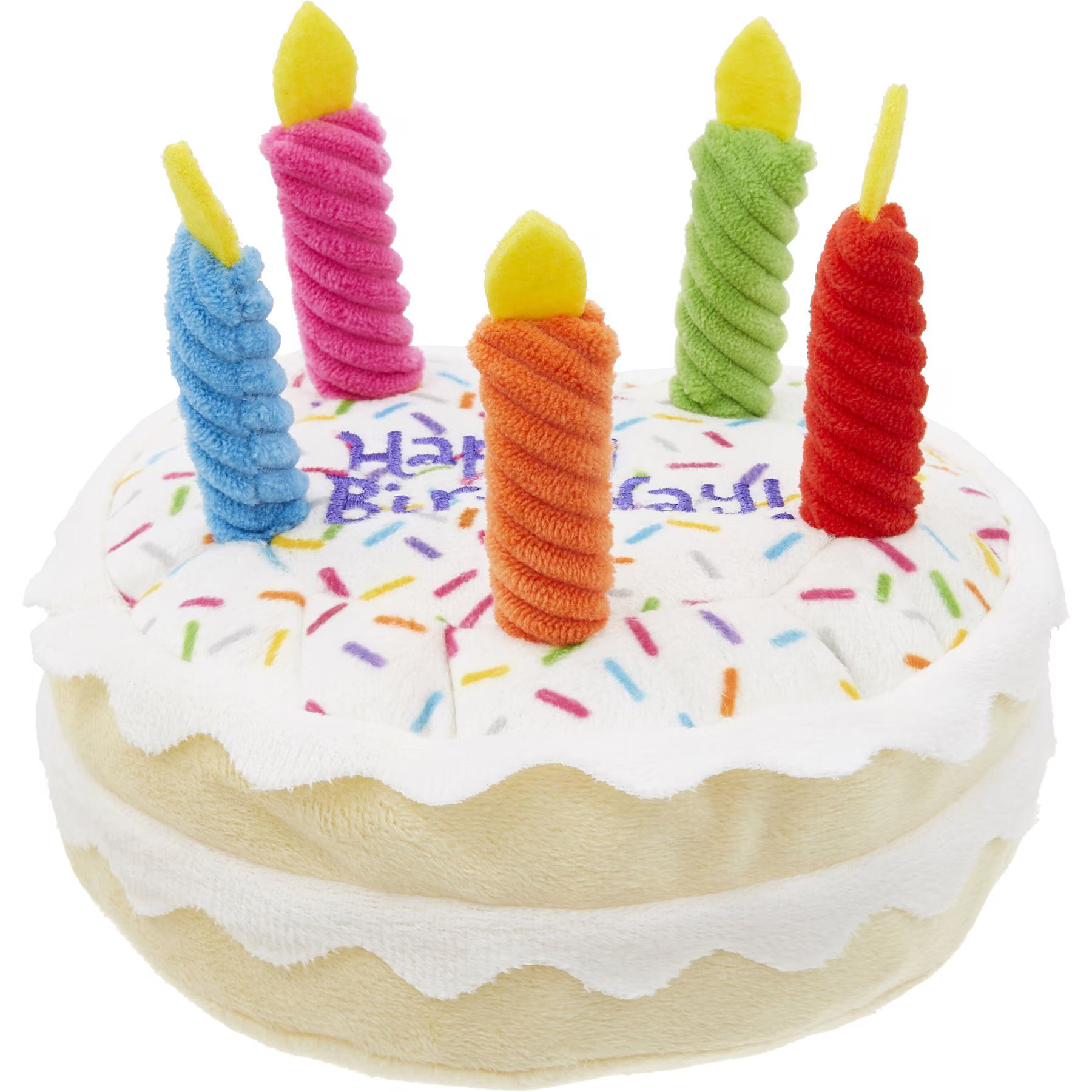 Frisco Birthday Cake Plush Squeaky Dog Toy, Medium | Chewy