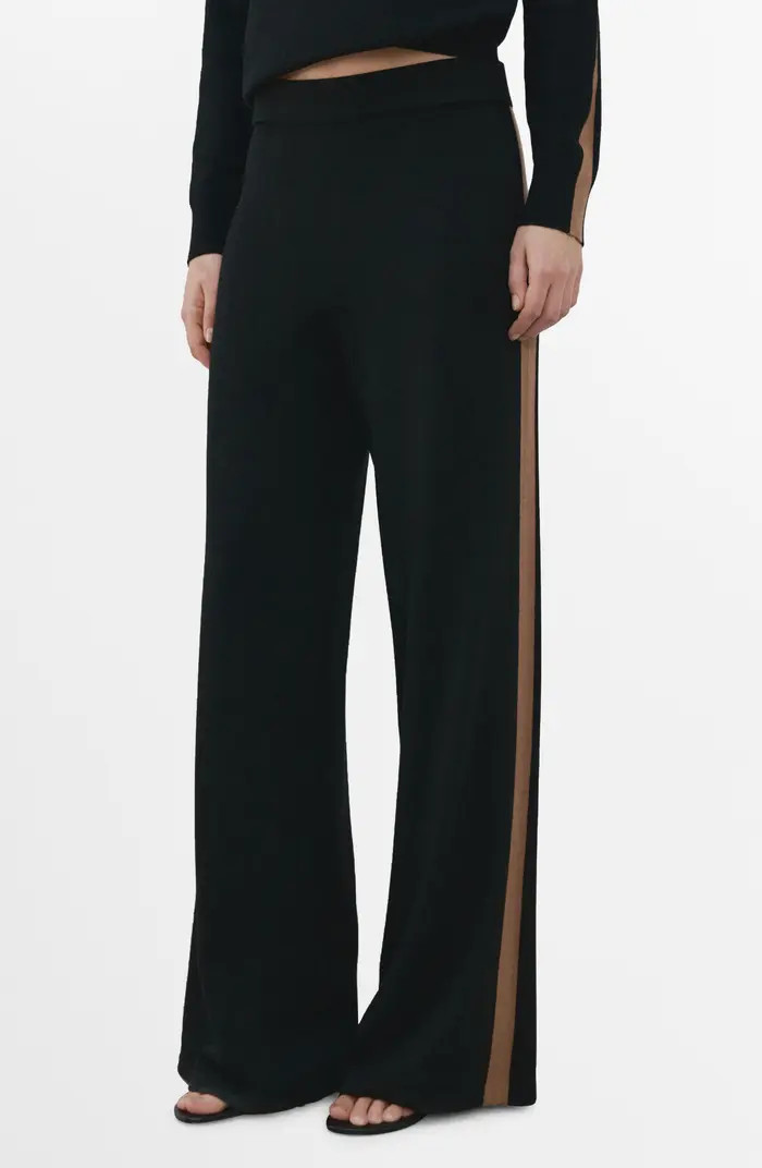 MANGO Contrast Stripe Knit Pants | Nordstrom | Nordstrom