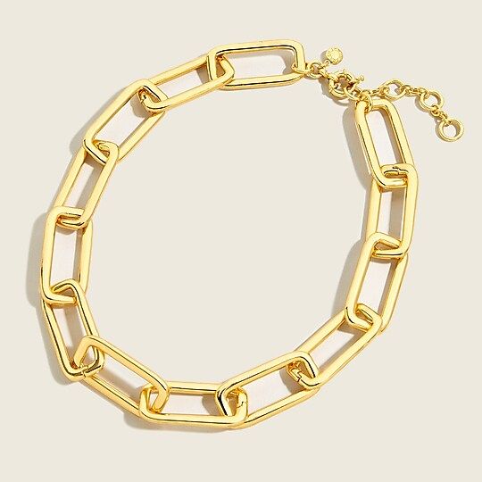 Long link gold necklace | J.Crew US