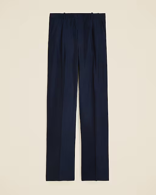 Essential wide-leg pant in textured satin | J. Crew US