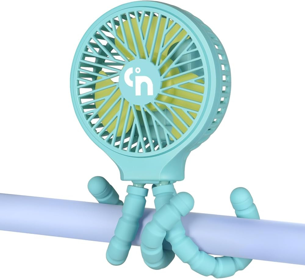 WiHoo Mini Handheld Stroller Fan,Battery Operated Fan Personal Portable Fan Car Seat Baby Fan with F | Amazon (US)