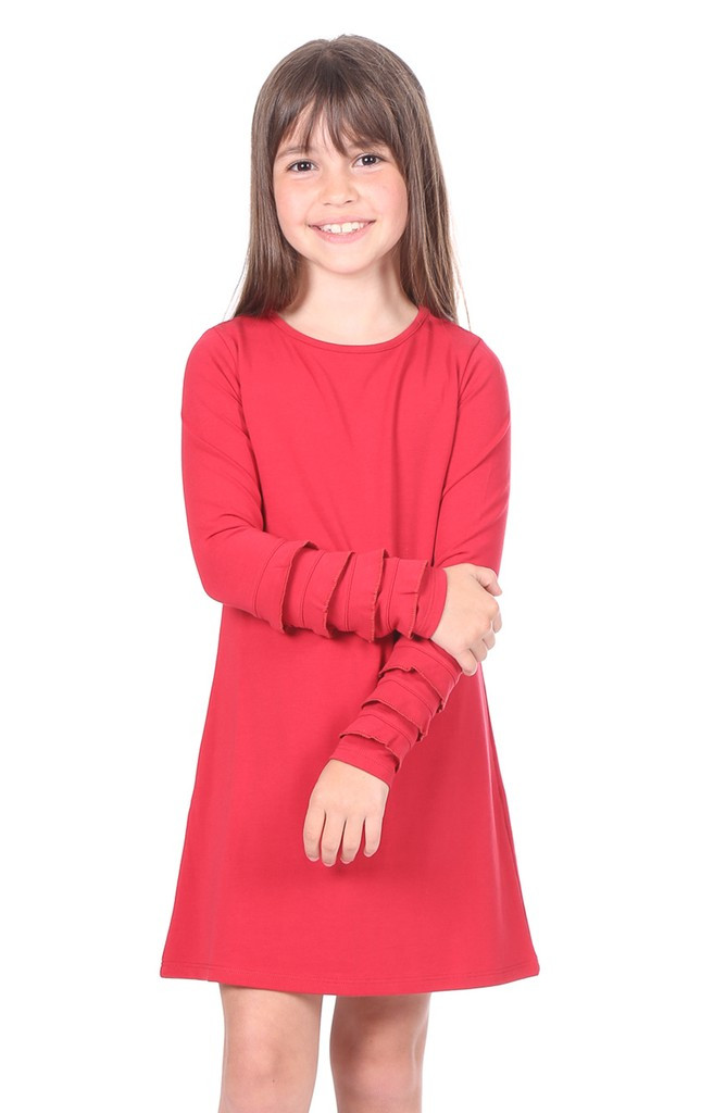 Girls Radcliff Dress in Red | Duffield Lane