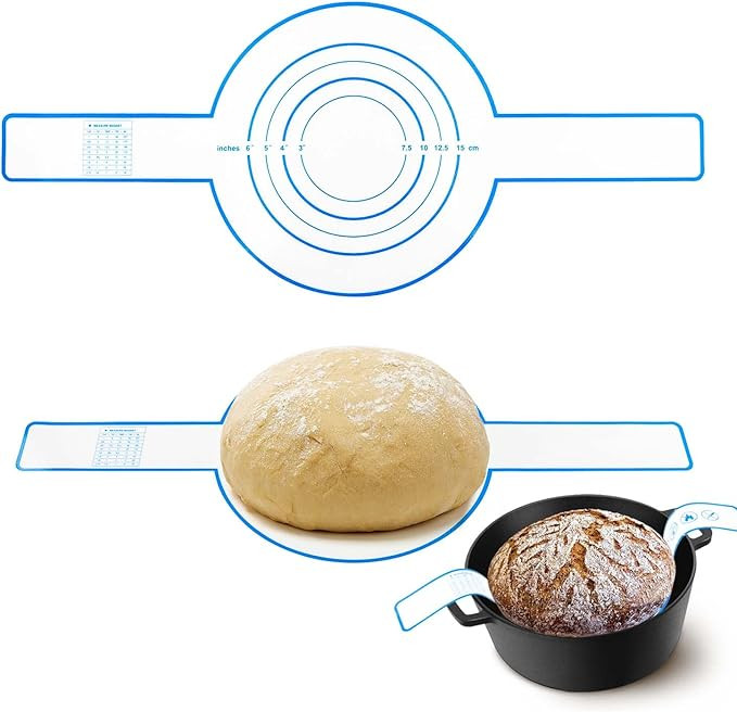 2Reusable Silicone Bread Sling for Dutch Oven, Easy Clean & Non-Stick Silicone Bread Baking Mat w... | Amazon (US)
