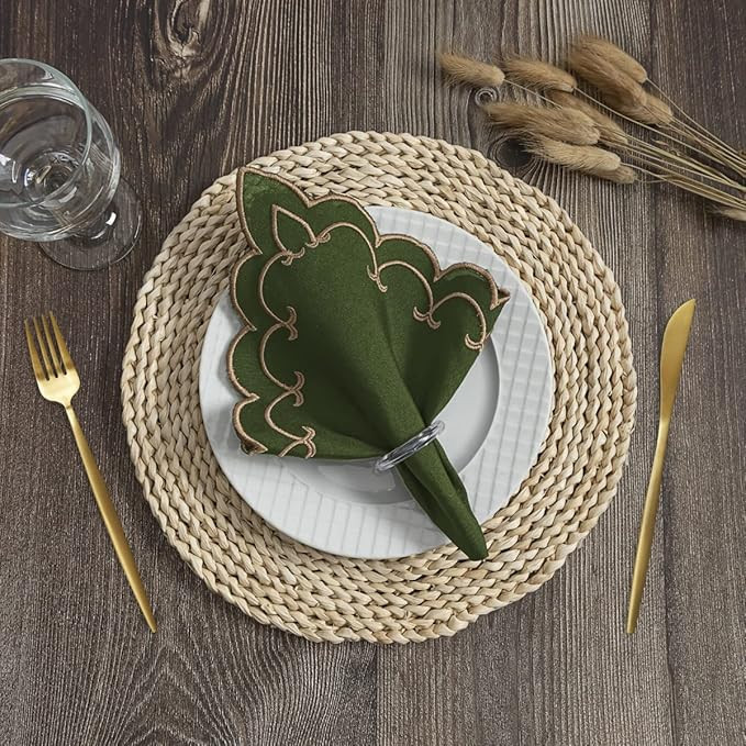 Guardanapo Sparta Bordado 6 Peças Tecido Engomado Cor: Musgo | Amazon (BR)
