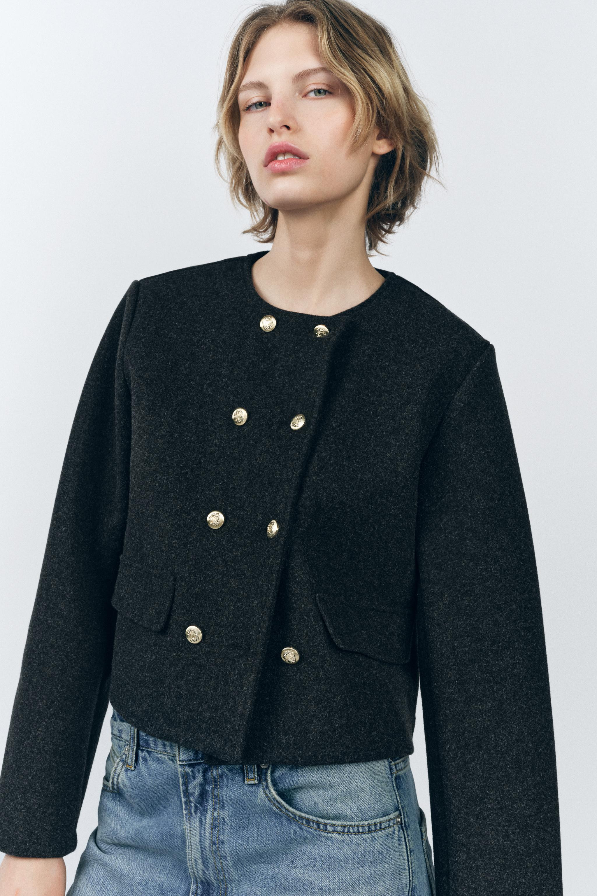CLOTH BUTTON JACKET | Zara US