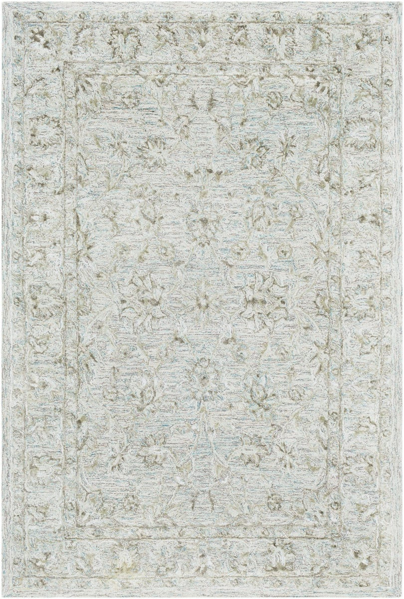 Shelby II SBY-1002 Emerald/Light Gray/Dark Brown Wool Hand-Tufted Area Rug | Rugs Direct