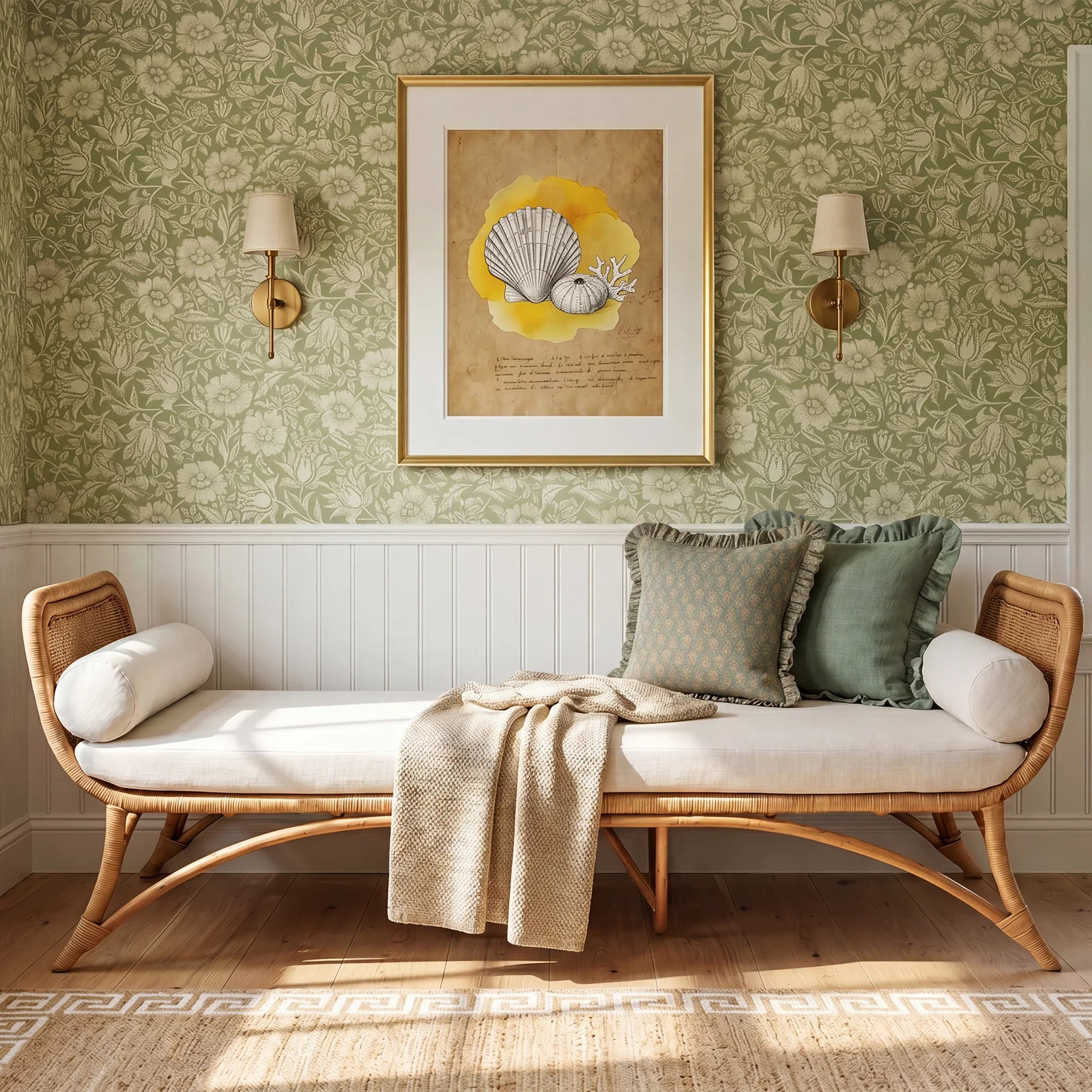 Colb Veve Bohemian Light Honey Rattan Daybed | Birch Lane