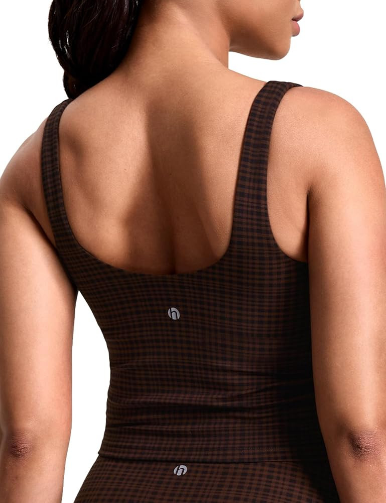 HeyNuts Zeal Bra Womens Scoop Neck Longline Sports Bras, U Back Workout Yoga Crop Tank Tops Padde... | Amazon (US)