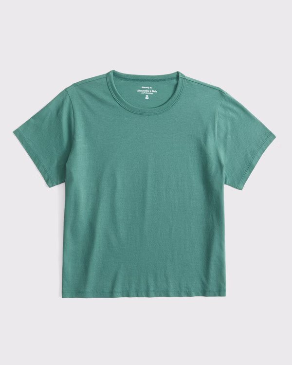 Women's Essential Polished Body-Skimming Tee | Women's Tops | Abercrombie.com | Abercrombie & Fitch (US)