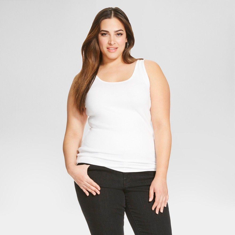 Women's Plus Size Slim Fit Tank Top - Ava & Viv™ - | Target