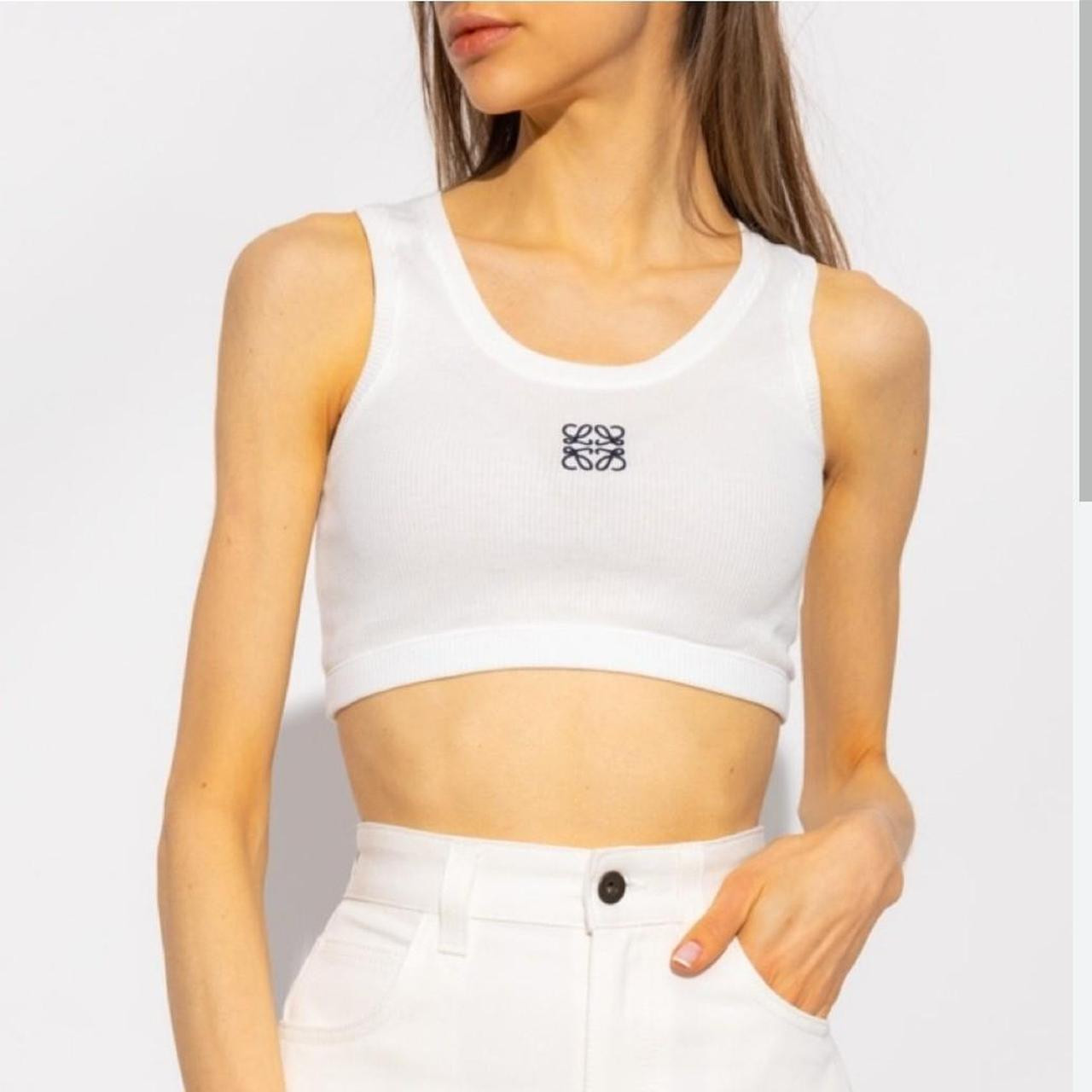 Loewe Women's Crop top - White/Cream - M | Depop UK