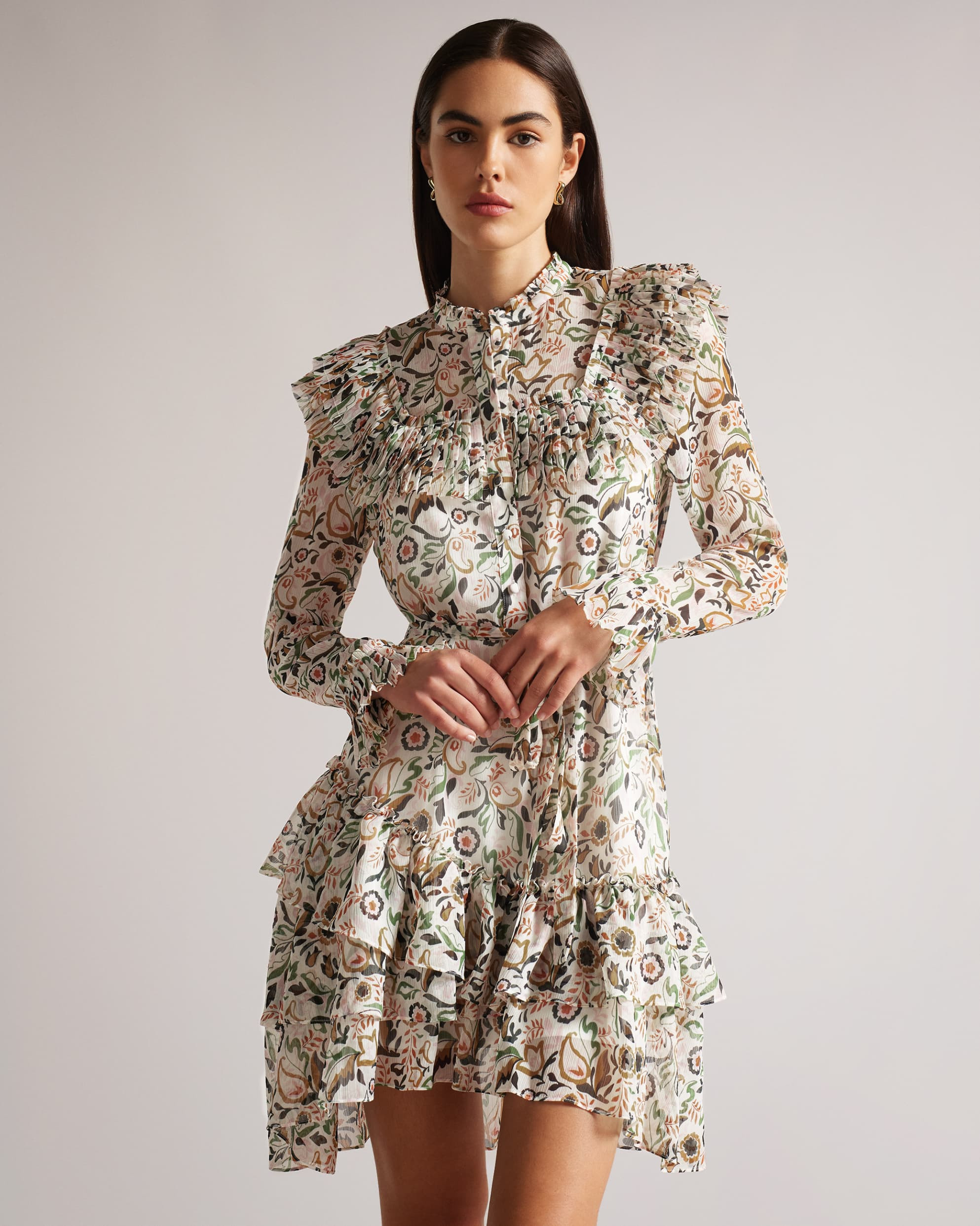 Ruffle Detail Mini Shirt Dress | Ted Baker (US)