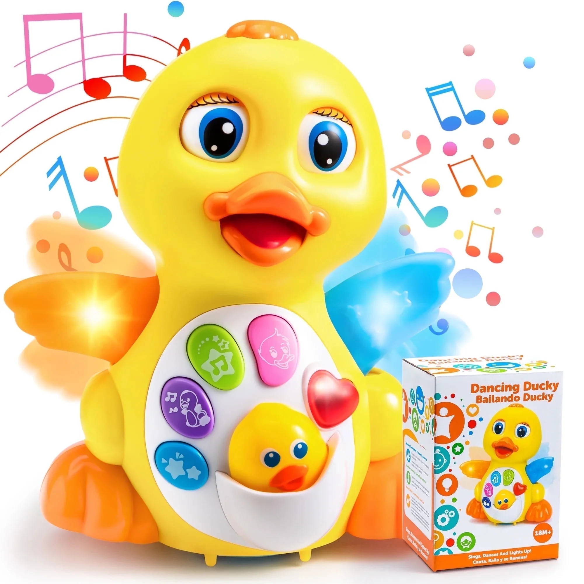 SYNCFUN Musical Toys for Toddlers 1 2 3 Year Old, Dancing Walking Duck Toy with Music and Lights,... | Walmart (US)