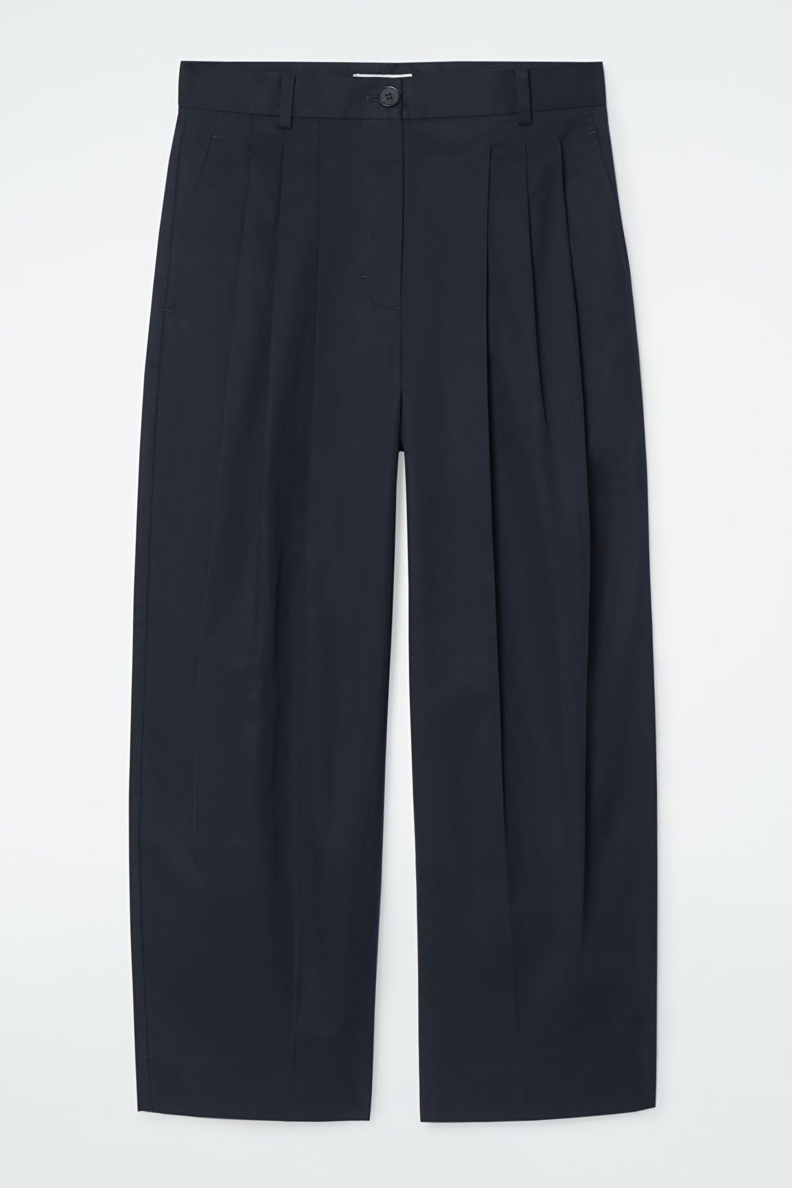 PLEATED BARREL-LEG COTTON TROUSERS | COS UK