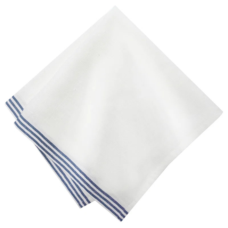 Alsace Cotton, Linen Striped Square Napkin | Wayfair North America