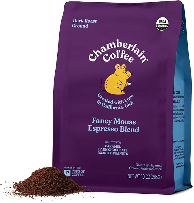 Chamberlain Coffee Espresso Dark Roast Ground Coffee - USDA Organic Specialty Blend - Smooth & Ba... | Amazon (US)