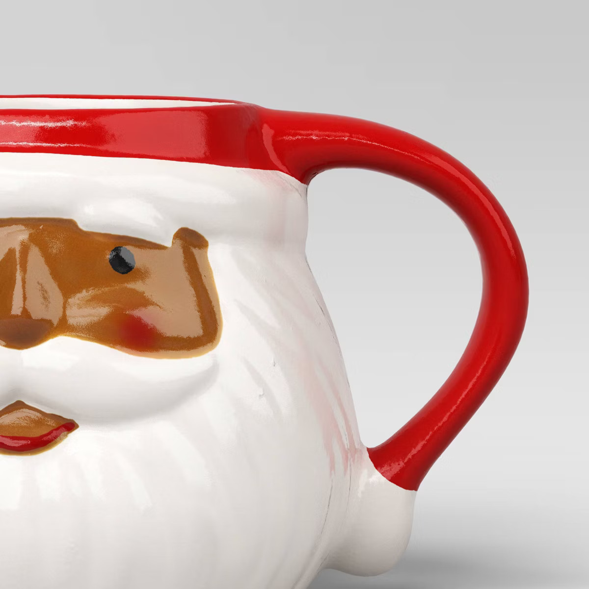 17oz Christmas Stoneware Santa Face Mug - Wondershop™ | Target
