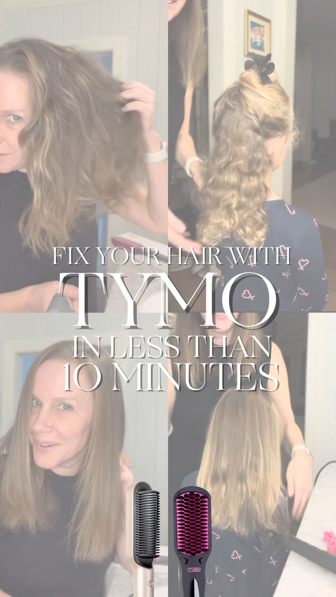 SHOCKED is an understatement 🤯✨ Gracie and I tried the TYMO smoothing/straightening brushes and… WOW. Zero skill required, crazy good price point, and genuinely the easiest thing I’ve ever used on both of our heads.

The gold one works best *upside down* (hair on top of the brush), while the black/pink one is more of a traditional brush motion — and honestly? I can’t choose. I had a friend try them too and she said the same thing… both are GREAT. At this price, grabbing both isn’t even wild. 😂

And can we TALK about how well it worked on Gracie’s little ringlets?! Truly magical. Now I’ve got to get that cutie in the shower to spring those curls back. We laughed our way through this whole test and had the BEST time. 💗


💬 Share this with someone who needs an easy hair win!

      @tymo_fashiontech @amazon 

 #hairtools #tymobrush #momlife #easyhairhacks #hairtransformation #affordablebeauty #LTKGiftGuide #LTKgrwm #LTKmomlife