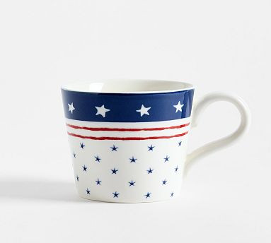 Americana Stars &amp; Stripes Stoneware Mug | Pottery Barn (US)