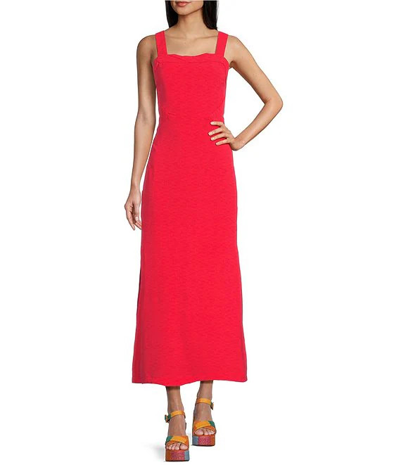 Square Neck Tie Back Maxi Dress | Dillard's