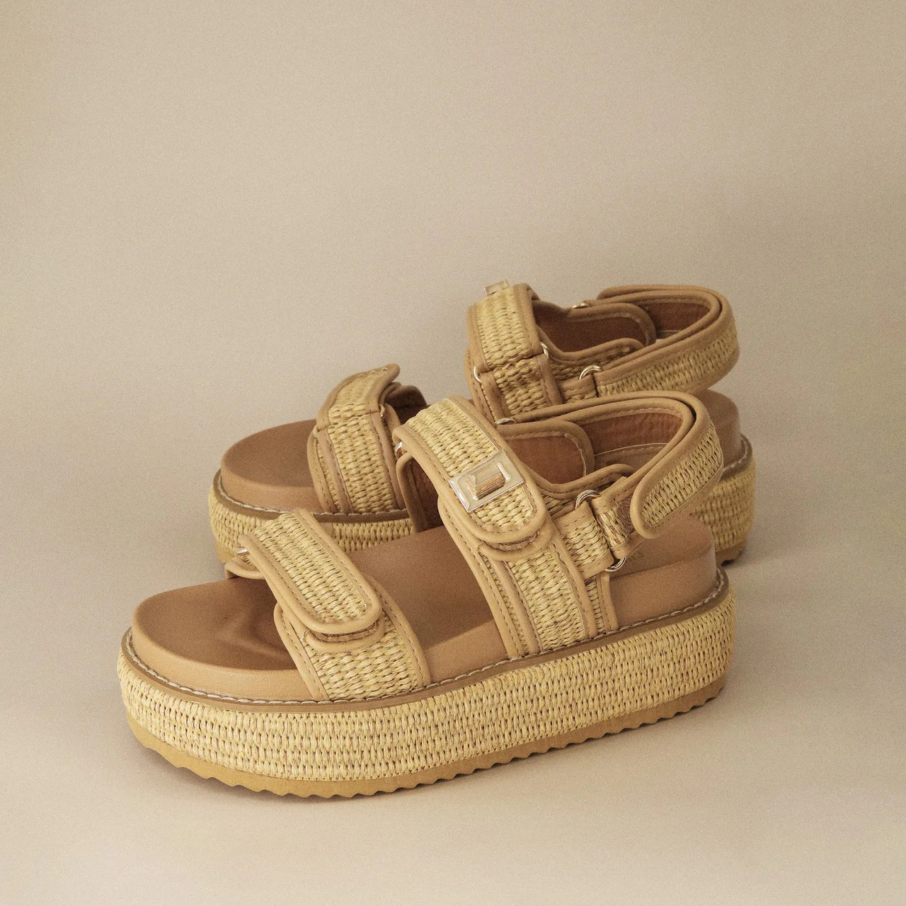 Shore Raffia Platform Sandal | Cushionaire