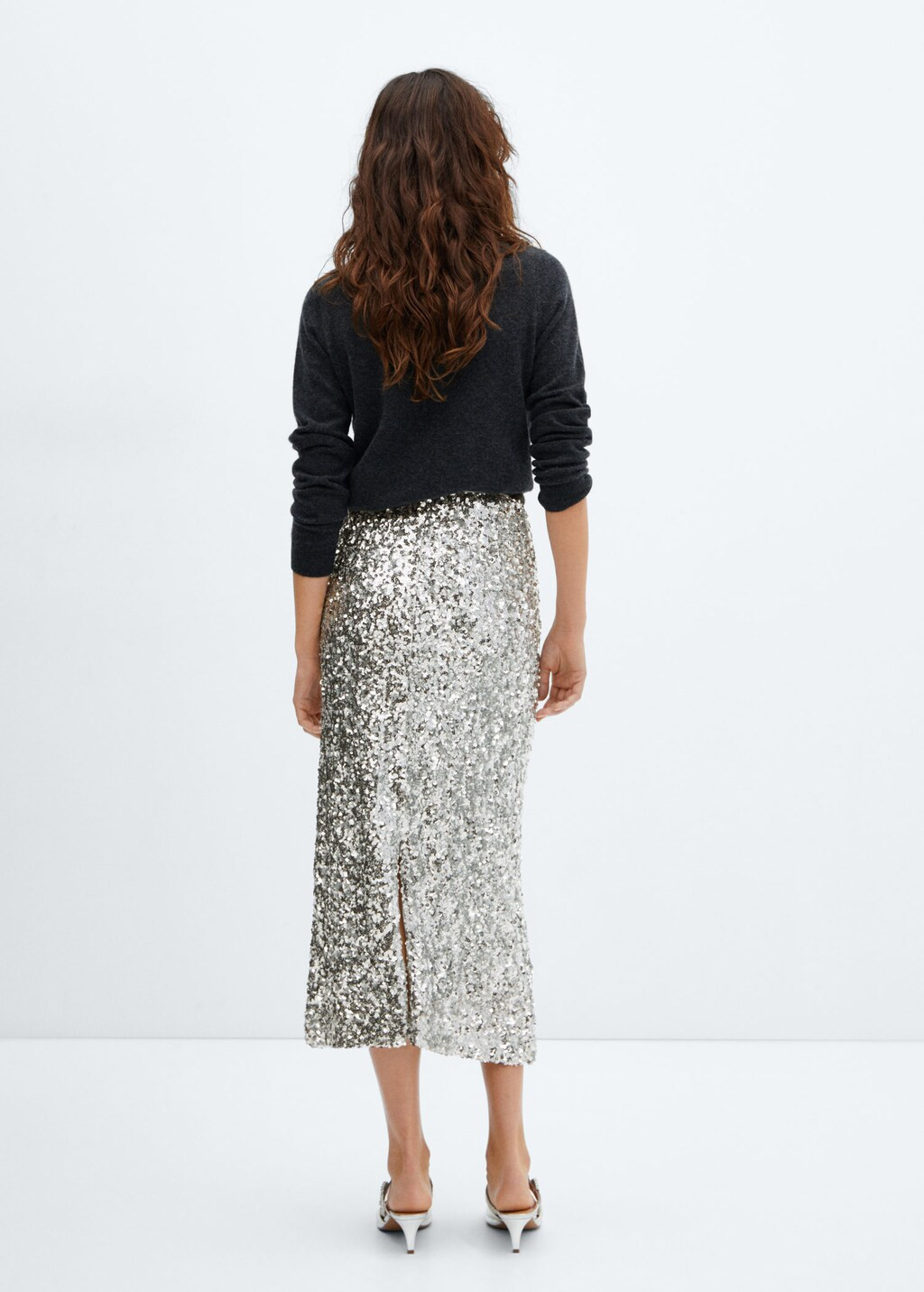Sequin midi skirt -  Women | Mango United Kingdom | MANGO (UK)