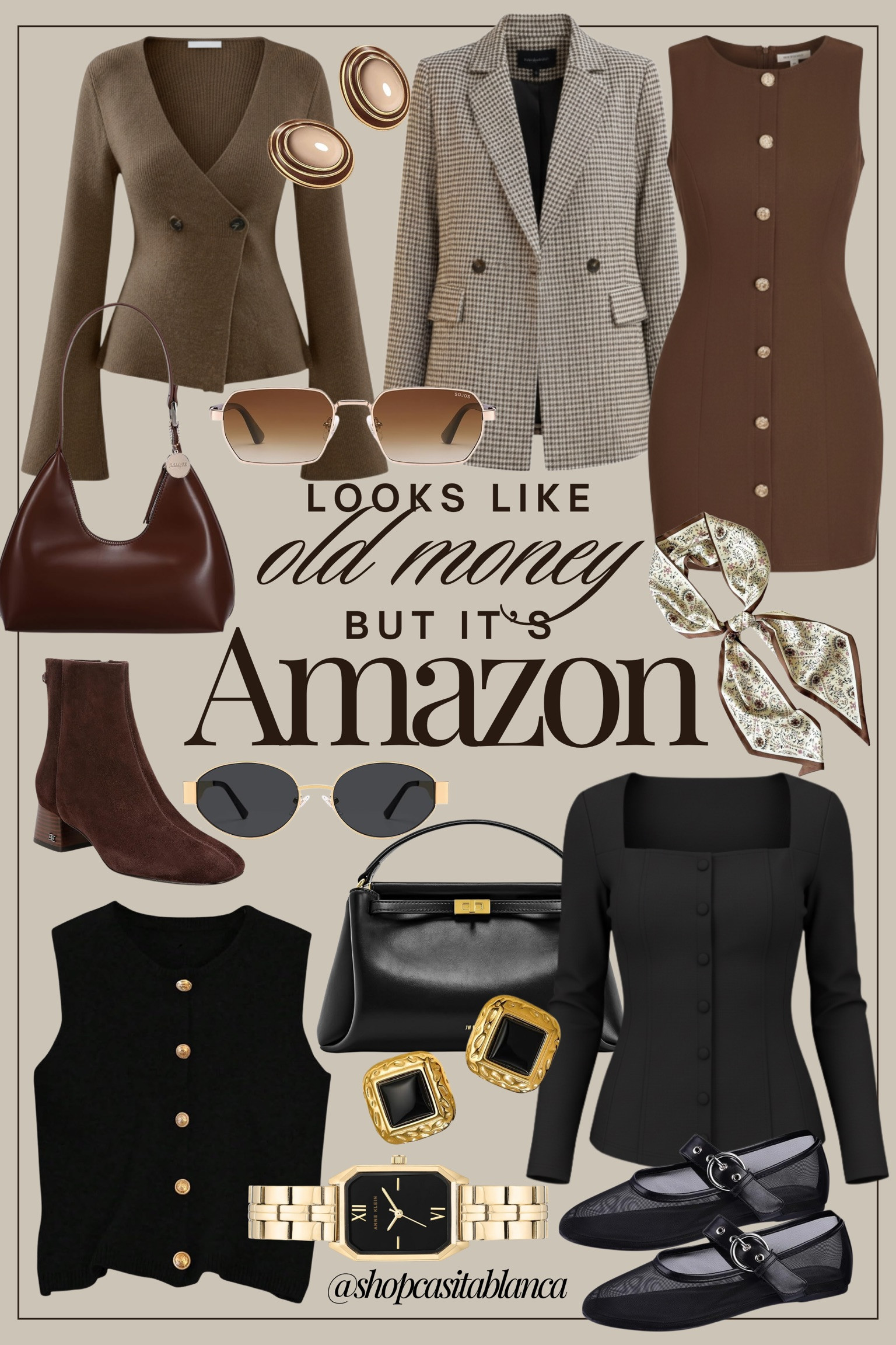 ✨ Old money vibes, without the price tag.
This edit is all about tailored silhouettes, rich neutrals, and classic accessories that feel timeless and refined. Polished pieces that look elevated, effortless, and very put together.🤍

#AmazonFashion #AmazonStyle #AmazonOutfits #LTKStyle #LTKFashion #WinterOutfits #FallFashion #AmazonFinds 

 #LTKSeasonal #LTKFindsUnder50 #LTKFindsUnder100