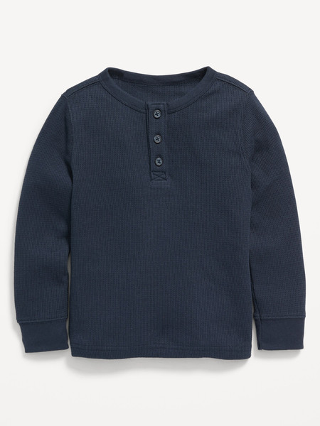 Long-Sleeve Thermal Knit Henley T-Shirt for Toddler Boys | Old Navy (US)