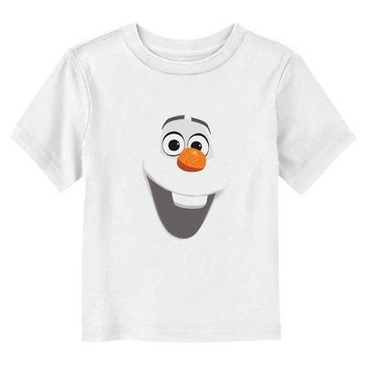 Frozen Olaf Large Face  T-Shirt - White - 4T | Target