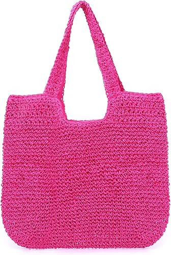 Freie Liebe Straw Beach Bag for Women Summer Woven Tote Bag Shoulder Handbags | Amazon (US)