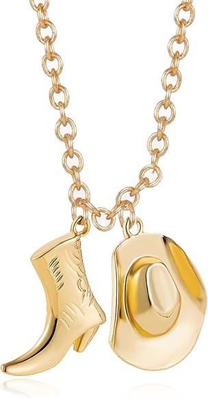Cowboy Boot Necklace for Women Gold Cowgirl Boot Pendant Necklace Western Country Cowboy Jewelry ... | Amazon (CA)