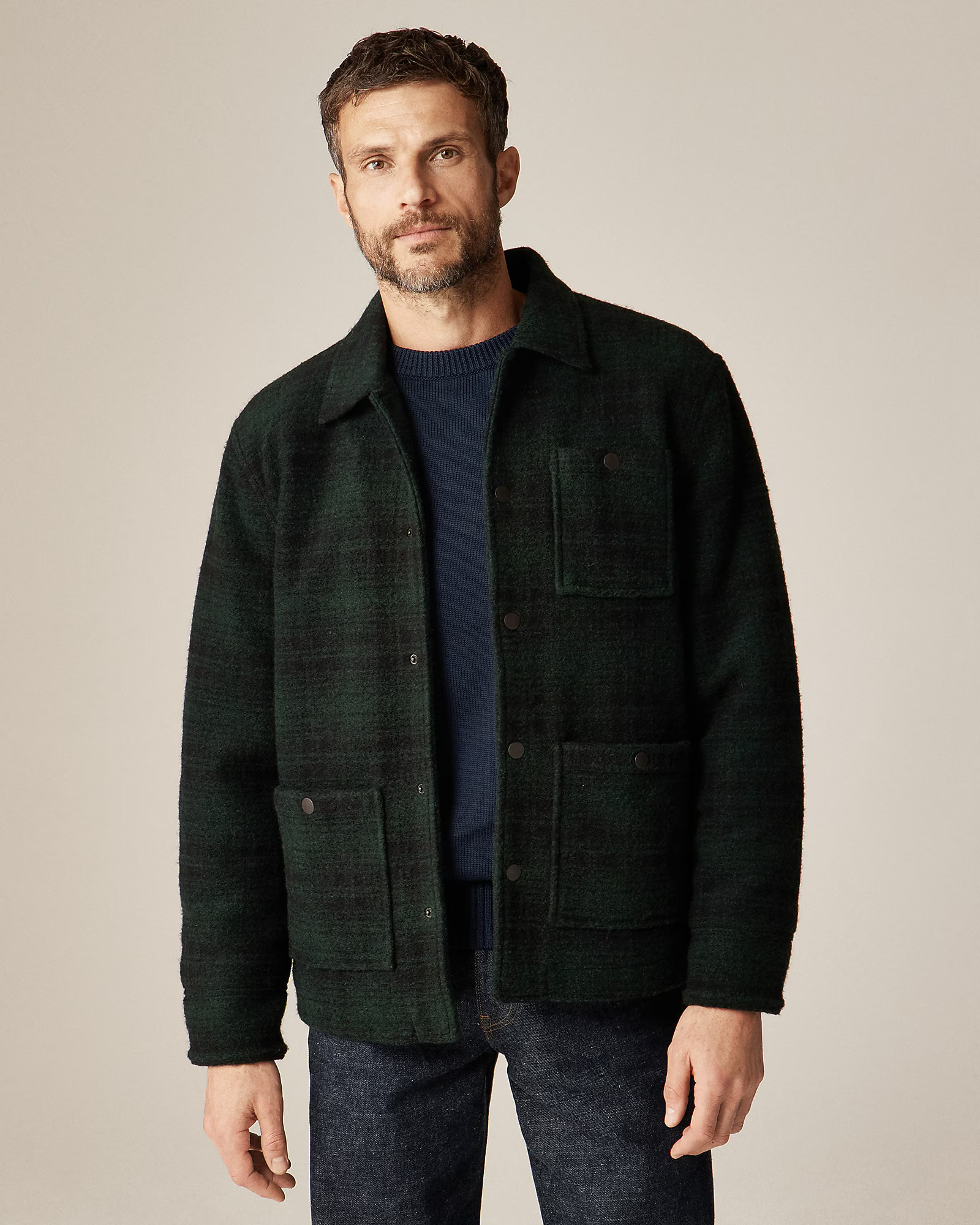 Wool-blend sherpa fleece coverall jacket | J. Crew US