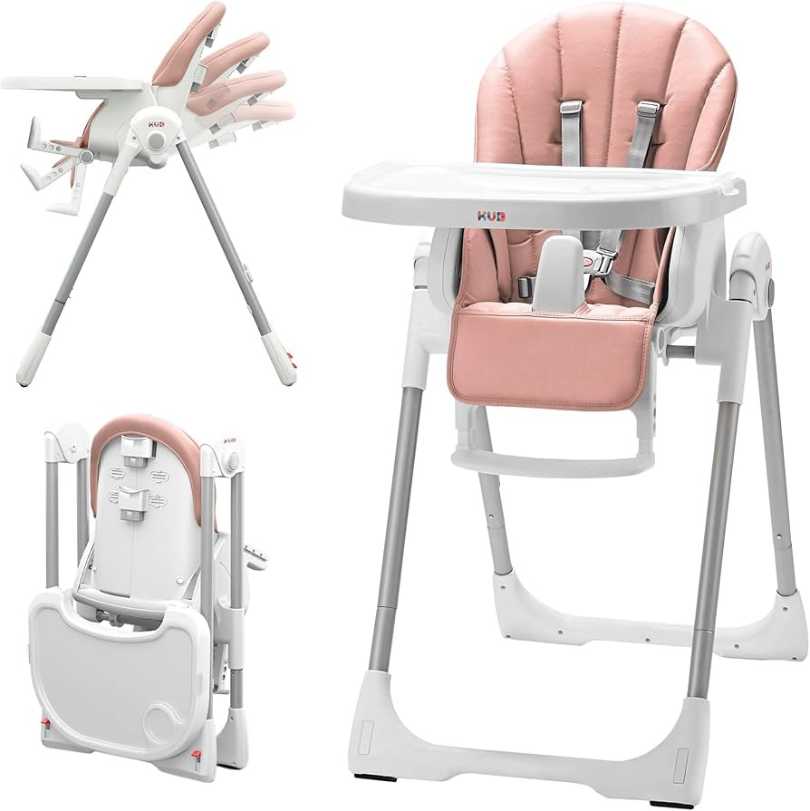 KÜB 3-in-1 Foldable Baby High Chair | 7 Height & 4 Recline Adjustable | Removable Seat & Tray fo... | Amazon (US)