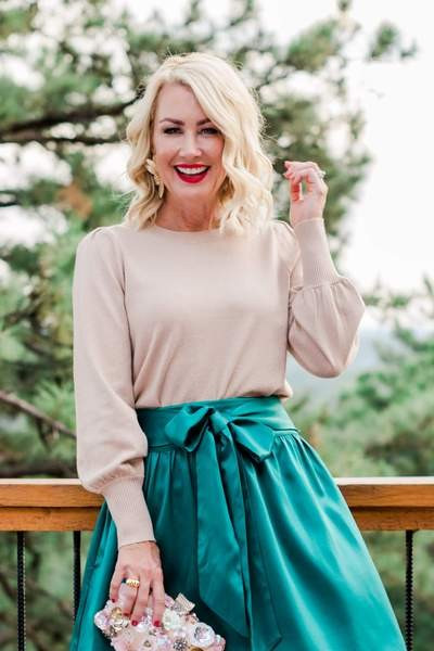 Silver Bells Blouson Sleeve Sweater | Gibson