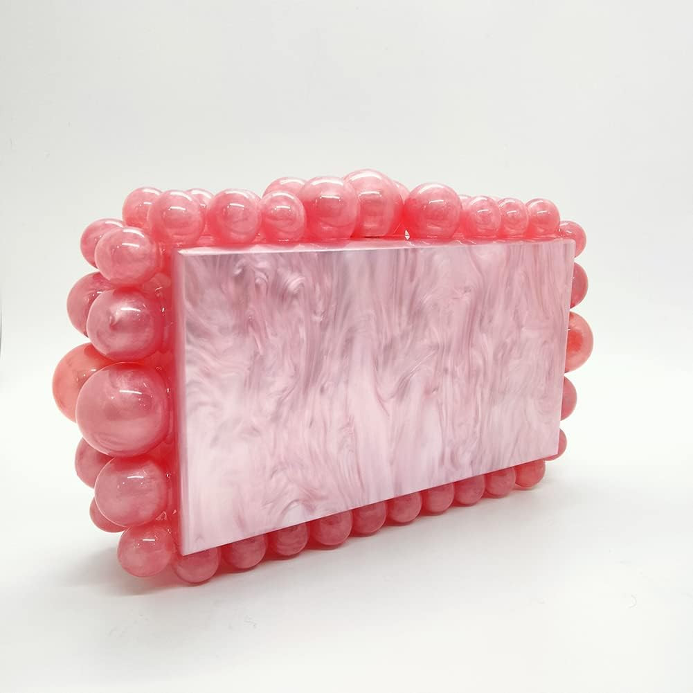 CUXVA Acrylic Evening Clutch Bag for Women Glitter Marble Purse Handbag for Wedding Cocktail Part... | Amazon (US)