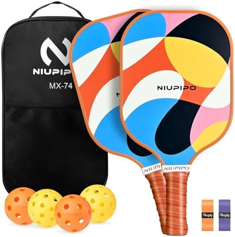 niupipo Pickleball Paddles Set of 2/4, USAPA Approved Lightweight Pickleball Rackets, Durable Fib... | Amazon (US)