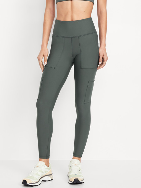 High-Waisted PowerSoft Cargo 7/8 Leggings | Old Navy (US)