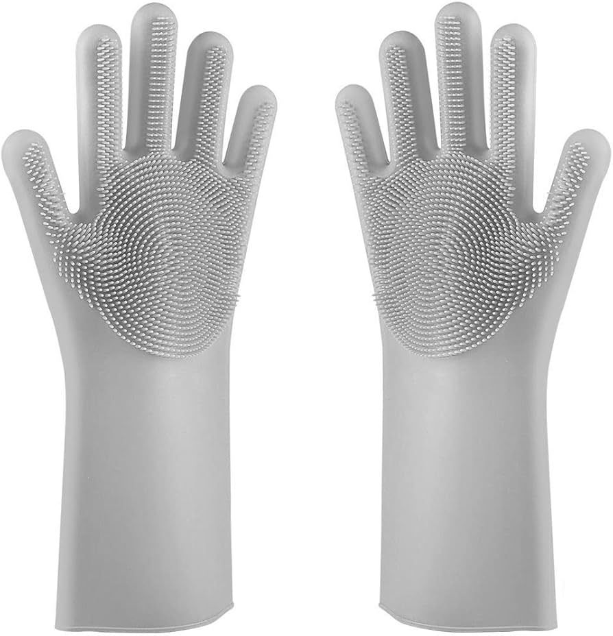 ABYANK Silicone Dishwashing Gloves, Reusable Cleaning Gloves ,Silicone Scub Gloves, Rubber Washin... | Amazon (US)