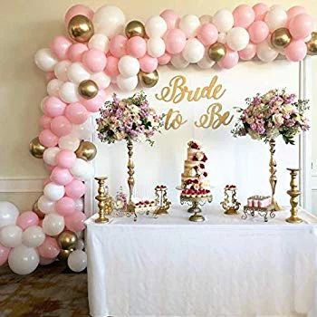 112 Balloon Garland Arch Kit Pink and Gold Balloon Arch Garland for Baby Shower Birthday Party Backd | Walmart (US)