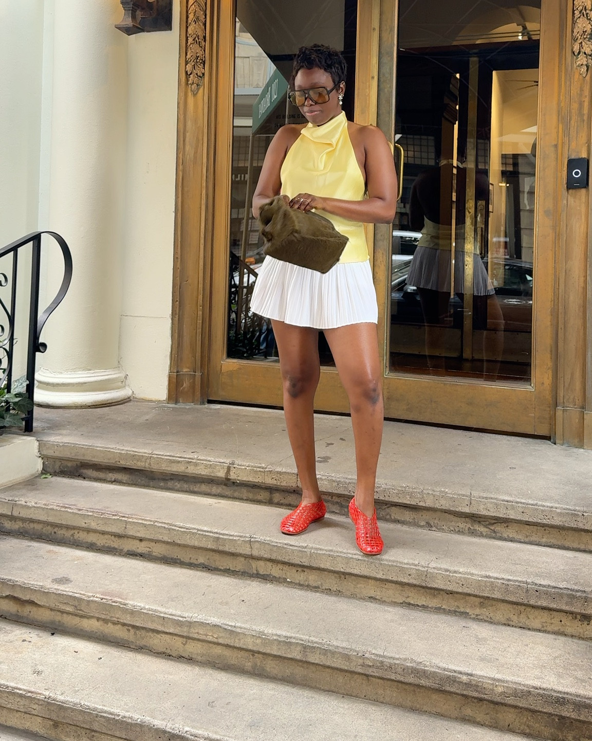 Everyday Stylish Girl wear - comfortable mesh flats, cowl neck backless top and tennis skirtt

#LTKItBag #LTKShoeCrush #LTKStyleTip